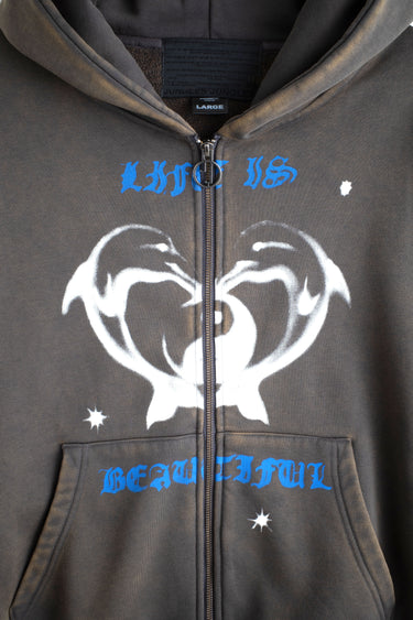 Life Is Beautiful Zip Hoodie