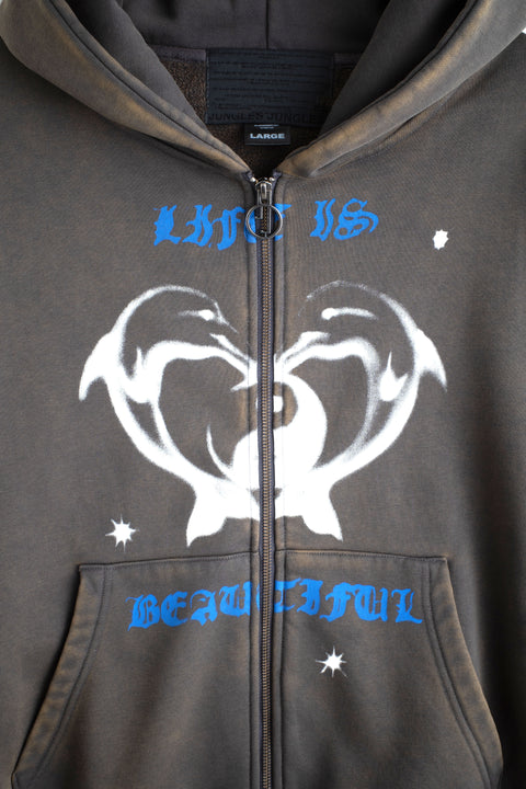 LIFE IS BEAUTIFUL ZIP HOODIE
